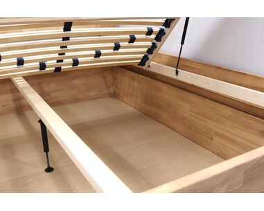 Postel s úložným prostorem Trinity 2, masiv buk, 140x200