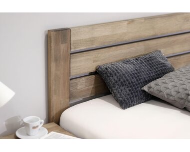 Postel s úložným prostorem Mistral, 120x200, masiv buk