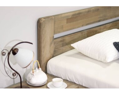 Postel s úložným prostorem Primátor, 120x200, masiv buk