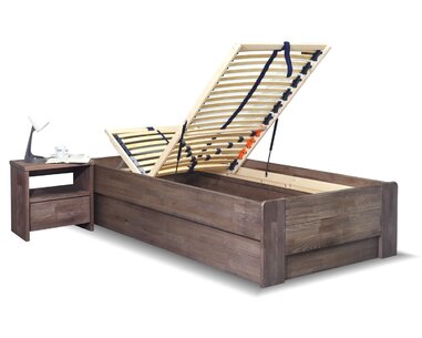 Zvýšená válenda jednolůžko s úložným prostorem Futon Zvýšená válenda jednolůžko s úložným prostorem Futon