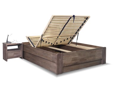 Zvýšená válenda s úložným prostorem Futon