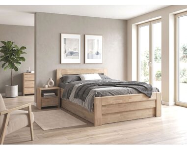 Zvýšená postel s úložným prostorem Primátor, masiv buk, 120x200 - pohled č. 2