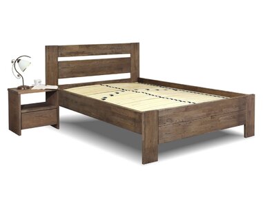 Zvýšená postel z masivu Trinity, 140x200, masiv dub