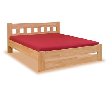 Postel z masivu - dvojlůžko FILIP senior 180x200, buk