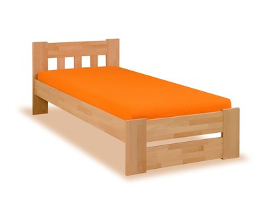 Postel z masivu - jednolůžko FILIP 90x200, buk Postel z masivu - jednolůžko FILIP 90x200, buk