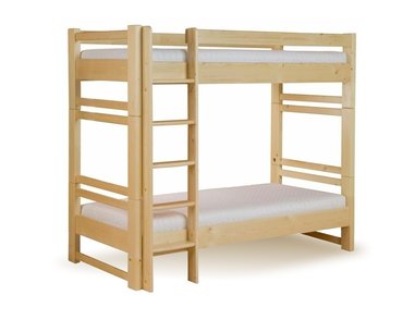 Poschoďová postel pro 2 děti LUCAS, masiv smrk