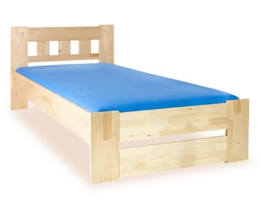 Postel z masivu - jednolůžko FILIP senior 80x200, smrk