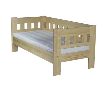 Postel z masivu - jednolůžko ARLETA senior 90x200, smrk