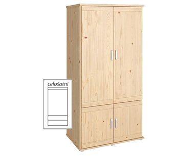 Šatní skříň dvoudvéřová Alfa-172, smrk
