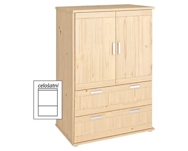 Šatní skříň dvoudvéřová Beta-181, smrk