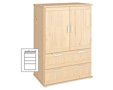 Šatní skříň dvoudvéřová Beta-183, smrk