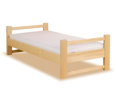 Postel z masivu - jednolůžko LUCAS 90x200, smrk Postel z masivu - jednolůžko LUCAS 90x200, smrk