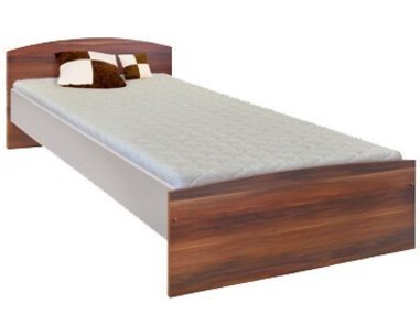 Postel jednolůžko 90x200 IA60343, ořech-bílá Postel jednolůžko 90x200 IA60343, ořech-bílá