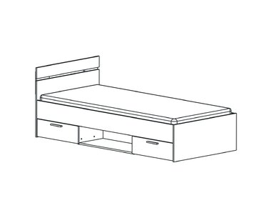 Multifunkční postel s úložným prostorem Michigan 90x200, lamino, dub sonoma Multifunkční postel s úložným prostorem Michigan 90x200, lamino, dub sonoma