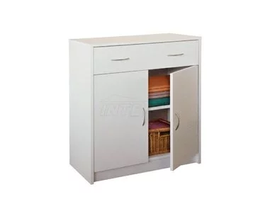 Komoda, Prádelník s dvířky IA4123B, lamino bílá - pohled č. 1