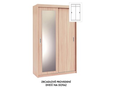 Šatní skříň s posuvnými dveřmi EVITA 12, šířka 120 cm Šatní skříň s posuvnými dveřmi EVITA 12, šířka 120 cm