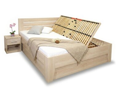 Rozšířená postel dvoulužko s úložným prostorem CANARIA 200x200