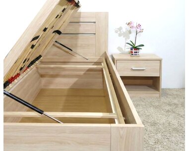Zvýšená postel s úložným prostorem CANARIA, 120x220