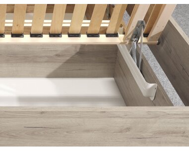 Postel jednolůžko s úložným prostorem LINDA, boční výklop