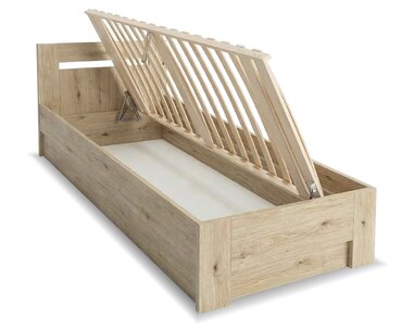 Postel jednolůžko s úložným prostorem LINDA, boční výklop