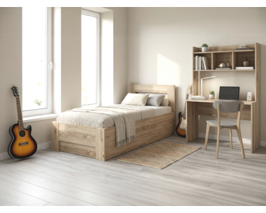 Postel jednolůžko s úložným prostorem LINDA, boční výklop