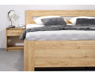 Manželská postel s úložným prostorem a rošty LISA, 180x210cm