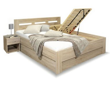 Manželská postel s úložným prostorem Pegas 160x200cm, 180x200cm