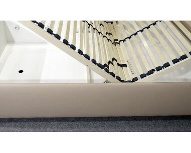 Čalouněná postel s úložným prostorem Crissy, 140x200, hnědošedá Čalouněná postel s úložným prostorem Crissy, 140x200, hnědošedá