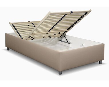 Zvýšená válenda s úložným prostorem Roneta, 90x200, hnědošedá Zvýšená válenda s úložným prostorem Roneta, 90x200, hnědošedá