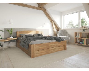 Interiér - postel s úložným prostorem ANTONIO, masiv buk Interiér - postel s úložným prostorem ANTONIO, masiv buk