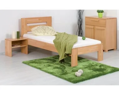 Jednolůžko z masivu METAXA 90x200, masiv buk - pohled č. 2