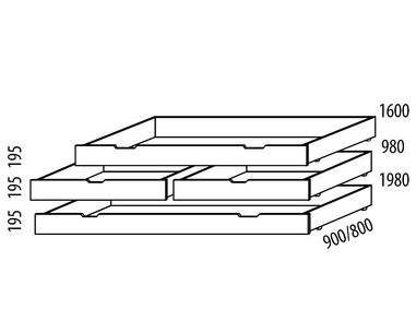 Úložný prostor z masivu 3/4 č.226, masiv smrk