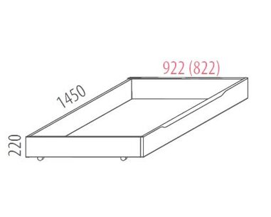 Šuplík pod postel F134, masiv buk