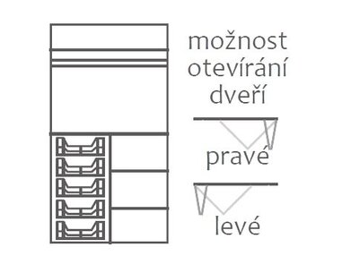 Šatní skříň - pološatní F154, masiv buk