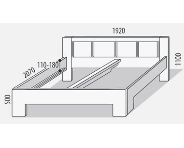 Manželská postel z masivu SOFIA F111 180x200cm