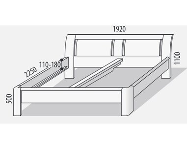 Manželská postel z masivu FLORENCIA F121 Manželská postel z masivu FLORENCIA F121