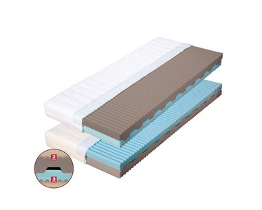 Středně tvrdá zdravotní matrace NORA 1+1 Zdarma, 17cm, 100x220cm, 110kg