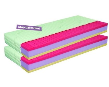 Měkká antibakteriální matrace ANTIBACTERIAL VISCO VAKUO 1+1 Zdarma, 80x200cm, 130kg - pohled č. 1