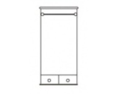 Skříň dvoudvéřová šatní DREW SF 122 - detail Skříň dvoudvéřová šatní DREW SF 122 - detail