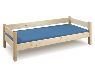 Dětská postel se zadní zábranou SENDY 90x200, masiv smrk