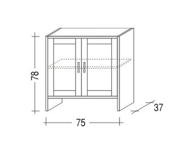 Komoda Sendy 161/162 - dvířková, masiv smrk