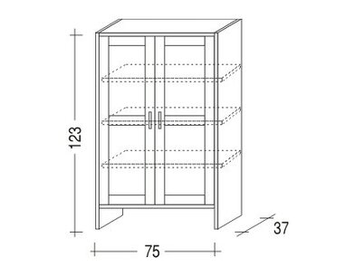 Komoda Sendy 164/165 - dvířková, masiv smrk