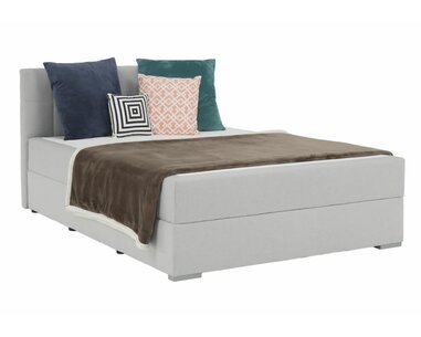 Americká postel boxspring FABIANA, s matrací a úložným prostorem, světle šedá, 120x200cm Americká postel boxspring FABIANA, s matrací a úložným prostorem, světle šedá, 120x200cm