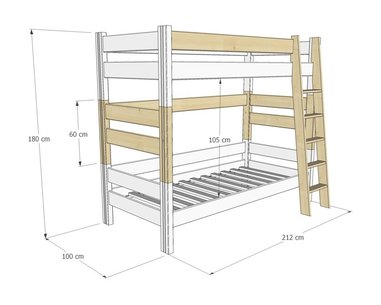 Spojovací díl 60cm + schůdky Sendy 305  Spojovací díl 60cm + schůdky Sendy 305