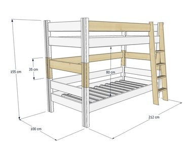 Spojovací díl 35 cm + schůdky Sendy 301 Spojovací díl 35 cm + schůdky Sendy 301
