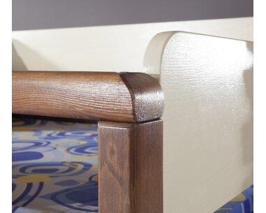 Poschoďová postel s přistýlkou a úložným prostorem pro 3 děti NATY3, masiv borovice