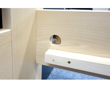 Zvýšená postel z masivu Rita, 120x200, 140x200, masiv buk