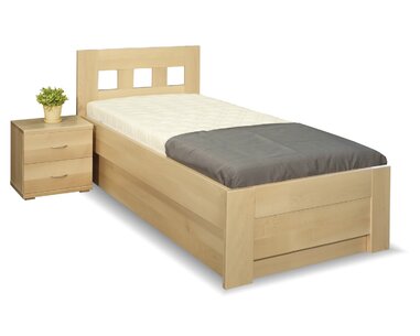 Zvýšená postel s úložným prostorem Rocco, 90x200, 80x200, masiv buk