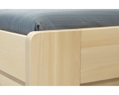 Zvýšená postel z masivu Dan, 120x200, 140x200, masiv buk