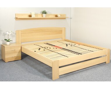 Postel z masivu Justina, 140x200, masiv buk